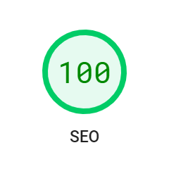 Page Speed test result of 100 for SEO